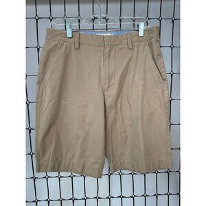 Mens J.Crew Beige Cotton Chino Shorts Size 31 Minor Discoloration on Front